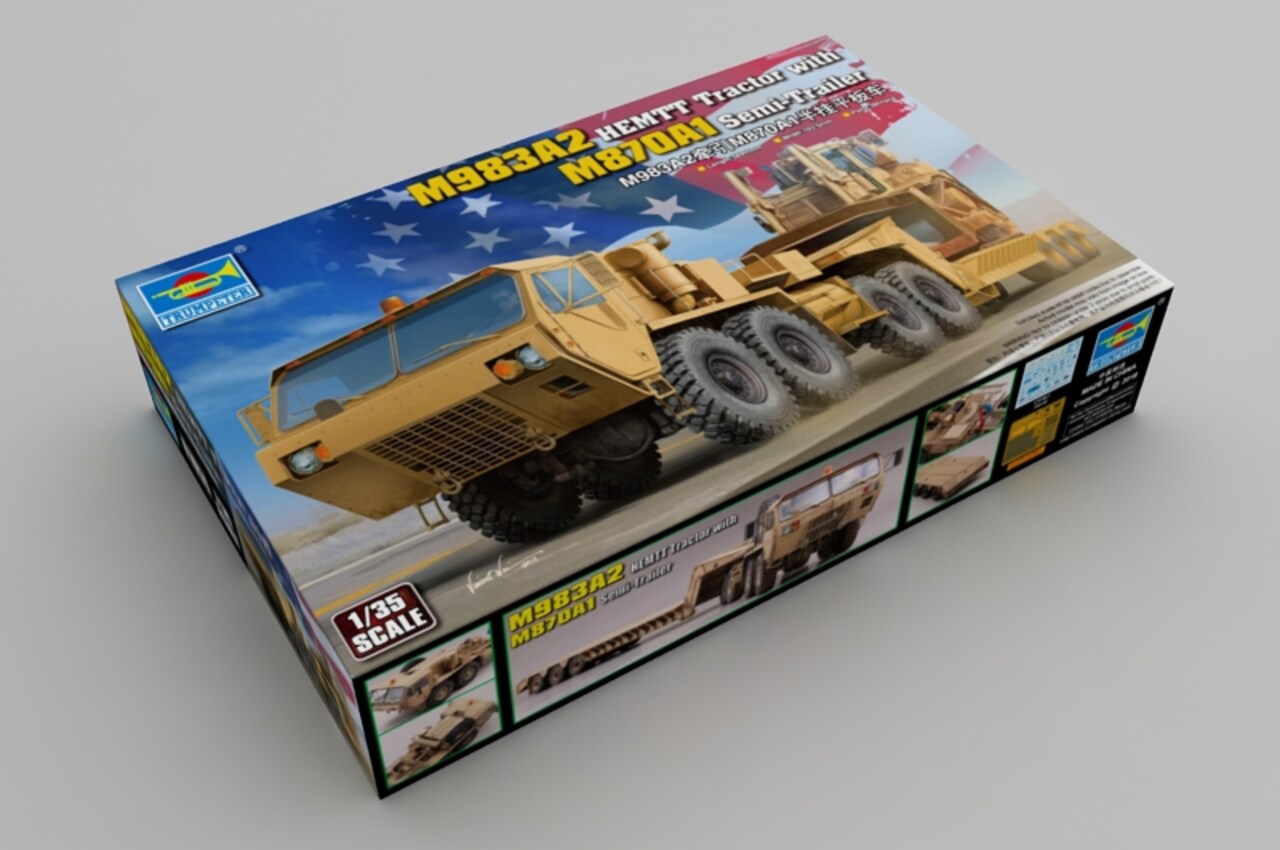 Trumpeter 1/35 M983A2 HEMTT TRACTOR W/M870A1 SEMTR 1/35 Plastic Model